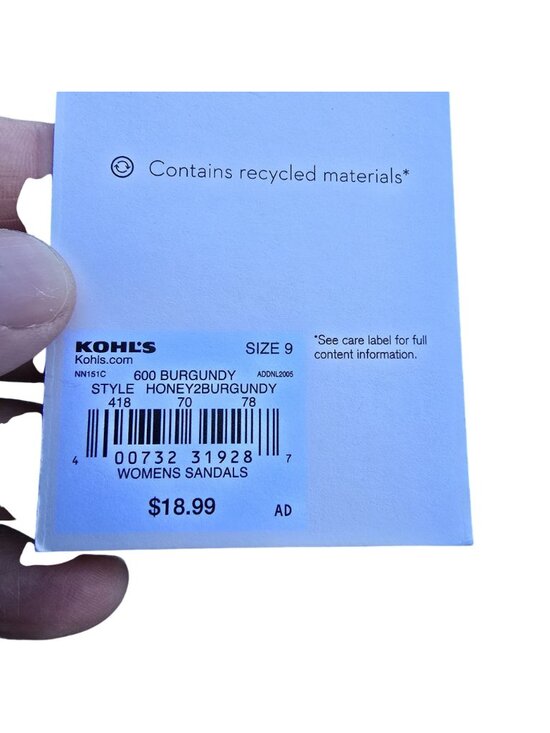 Lauren Conrad Honey Womens Sandals Size 9 Burgundy Vegan Leather New Without Box - Picture 5 of 5